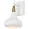 Nuvo Phoenix 1-Light Wall Sconce - Matte White with Vintage Brass 60/7509 - alternate 7